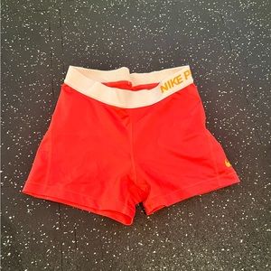 Women’s Nike Bright Peach Spandex Shorts size M